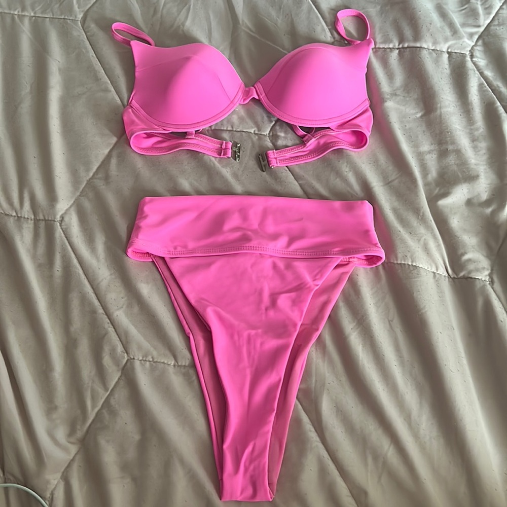 Matte Collection Pink bikini size XS.